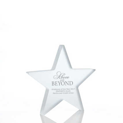 Frosted Acrylic Trophy - Star